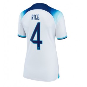 England Declan Rice #4 Replica Home Stadium Shirt for Women World Cup 2022 Short Sleeve